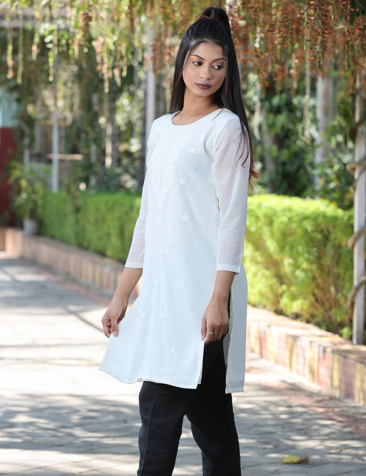 Embroider georget kurti